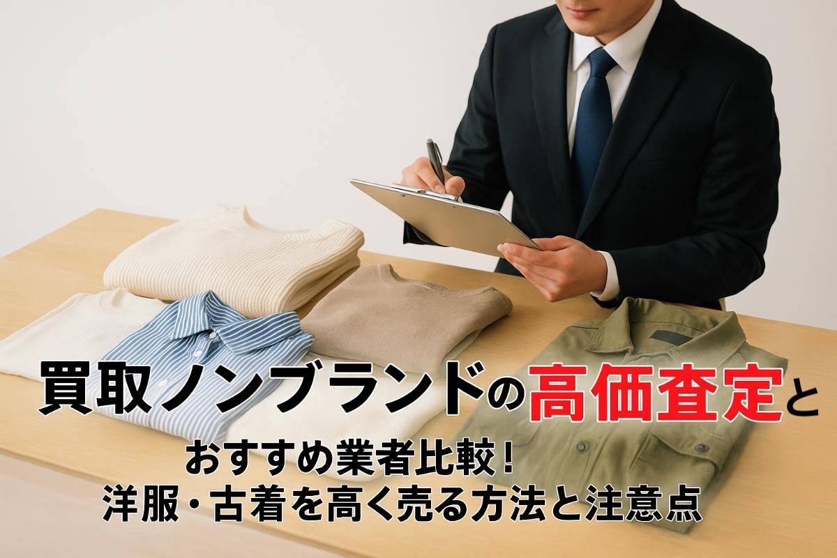 買取ノンブランドの高価査定とおすすめ業者比較！洋服・古着を高く売る方法と注意点