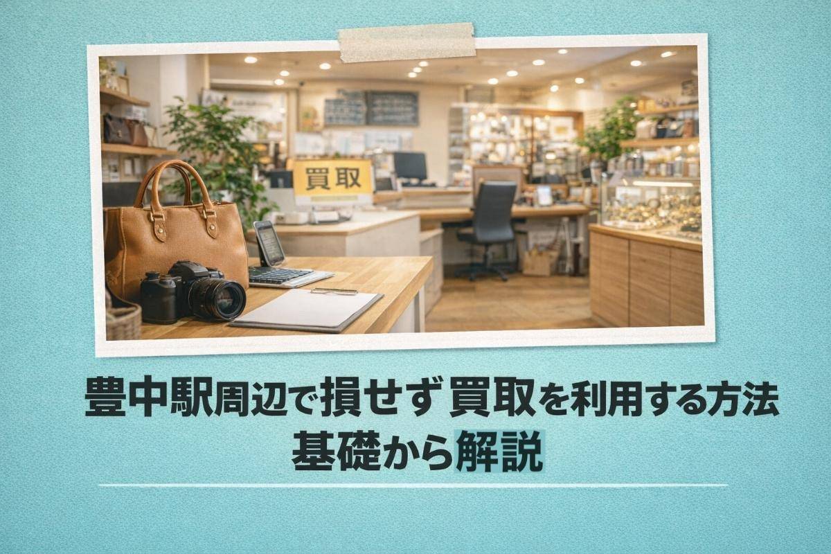 豊中駅周辺で損せず買取を利用する方法を基礎から解説・高く売るコツがわかるガイド！
